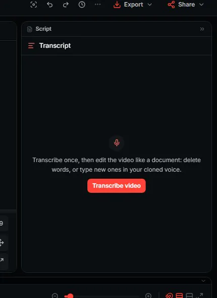 The script, which is also the transcript